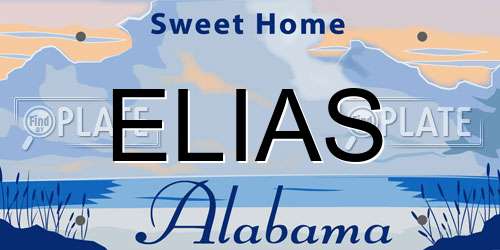 ELIAS Alabama License Plate