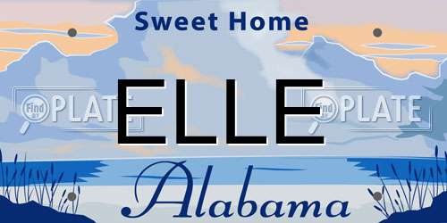 ELLE Alabama License Plate