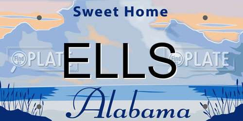ELLS Alabama License Plate