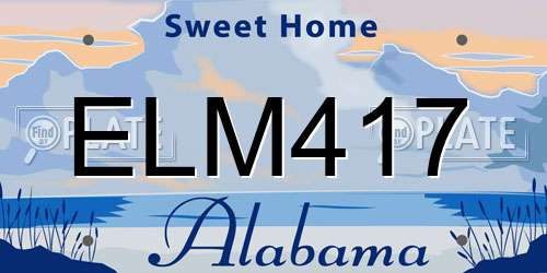 ELM417 Alabama License Plate
