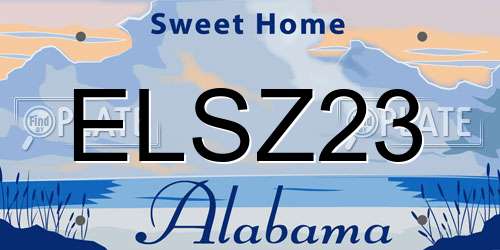 ELSZ23 Alabama License Plate