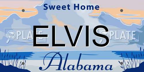 ELVIS Alabama License Plate