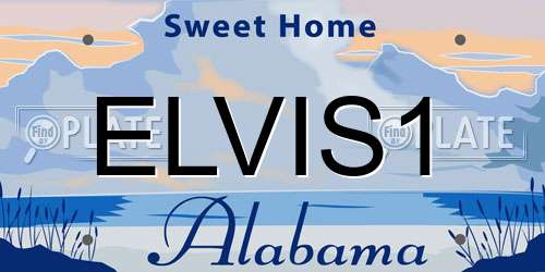 ELVIS1 Alabama License Plate
