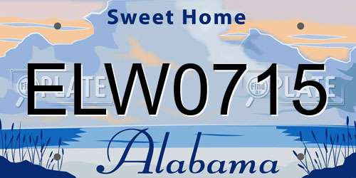 ELW0715 Alabama License Plate