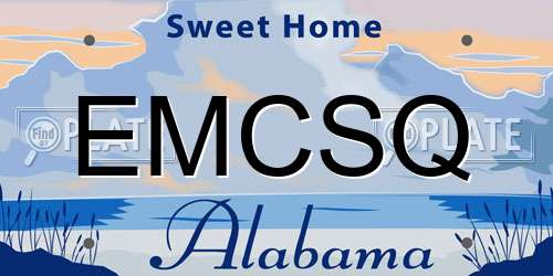 EMCSQ Alabama License Plate