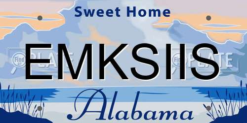 EMKSIIS Alabama License Plate
