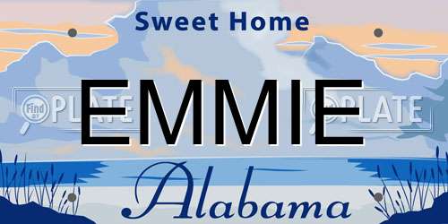 EMMIE Alabama License Plate