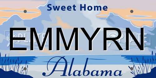 EMMYRN Alabama License Plate