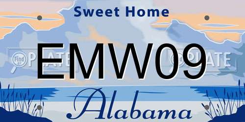 EMW09 Alabama License Plate