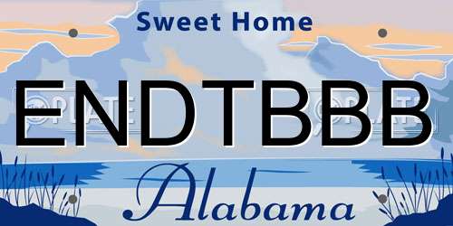ENDTBBB Alabama License Plate