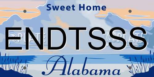 ENDTSSS Alabama License Plate
