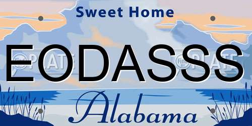 EODASSS Alabama License Plate