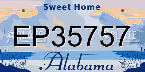 EP35757 Alabama License Plate