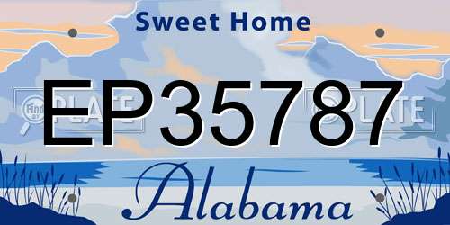EP35787 Alabama License Plate