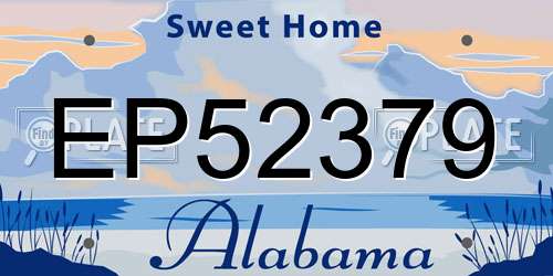EP52379 Alabama License Plate