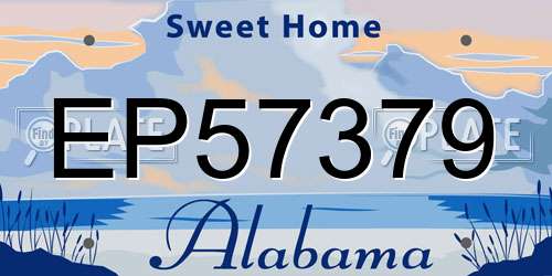 EP57379 Alabama License Plate