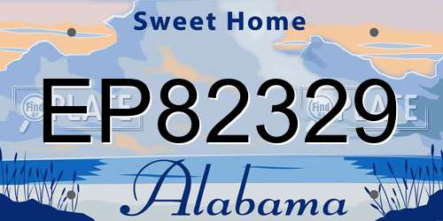 EP82329 Alabama License Plate