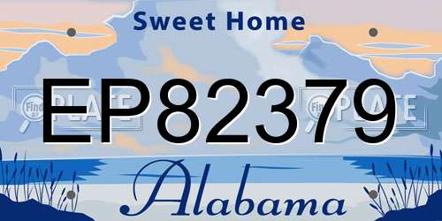 EP82379 Alabama License Plate