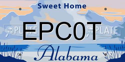 EPC0T Alabama License Plate