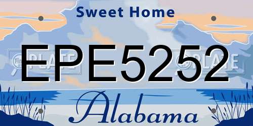 EPE5252 Alabama License Plate