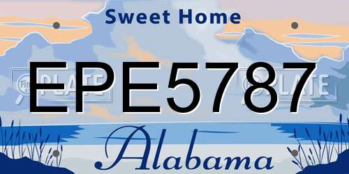 EPE5787 Alabama License Plate