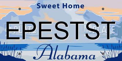 EPESTST Alabama License Plate