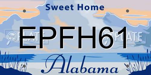 EPFH61 Alabama License Plate