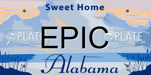 EPIC Alabama License Plate