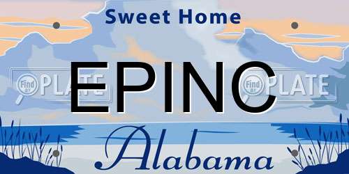 EPINC Alabama License Plate