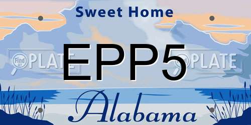 EPP5 Alabama License Plate