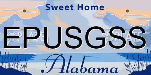 EPUSGSS Alabama License Plate