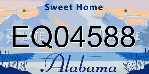 EQ04588 Alabama License Plate