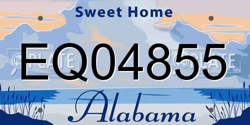 EQ04855 Alabama License Plate
