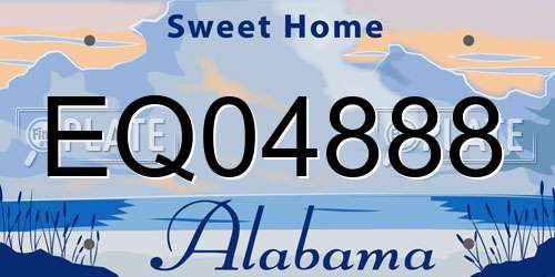 EQ04888 Alabama License Plate