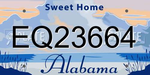 EQ23664 Alabama License Plate