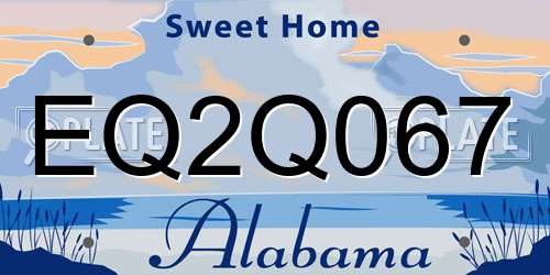 EQ2Q067 Alabama License Plate
