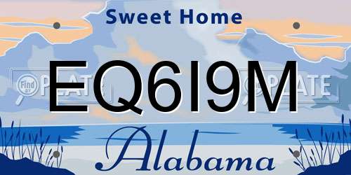 EQ6I9M Alabama License Plate