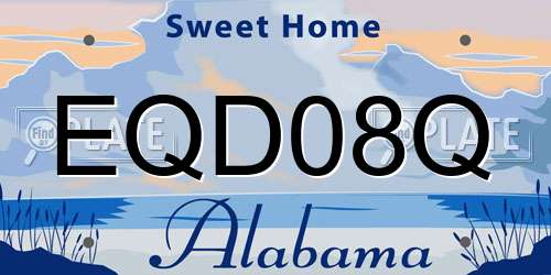 EQD08Q Alabama License Plate