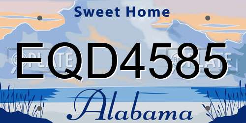 EQD4585 Alabama License Plate