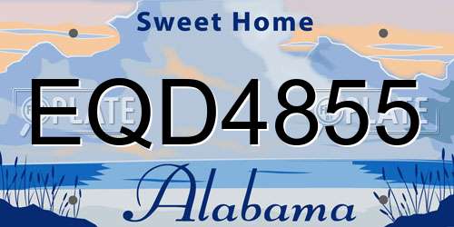 EQD4855 Alabama License Plate