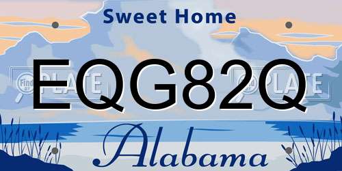 EQG82Q Alabama License Plate