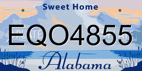 EQO4855 Alabama License Plate