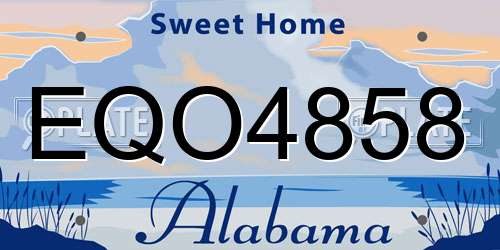EQO4858 Alabama License Plate