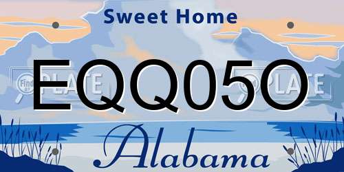 EQQ05O Alabama License Plate