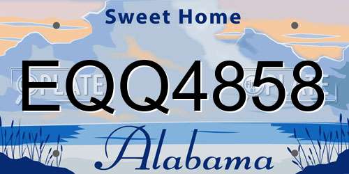 EQQ4858 Alabama License Plate