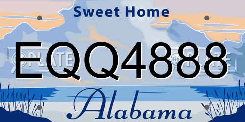 EQQ4888 Alabama License Plate