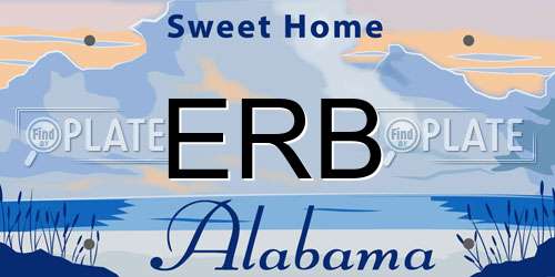 ERB Alabama License Plate