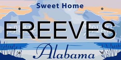 EREEVES Alabama License Plate