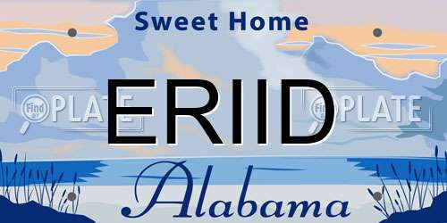 ERIID Alabama License Plate