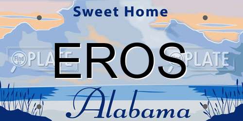 EROS Alabama License Plate